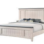 Sawyer Cream/Brown Modern Contemporary Wood Panel Bedroom Set