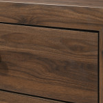 Millie Cherry Brown Finish Transitional Modern Wood Grain Panel Bedroom Set