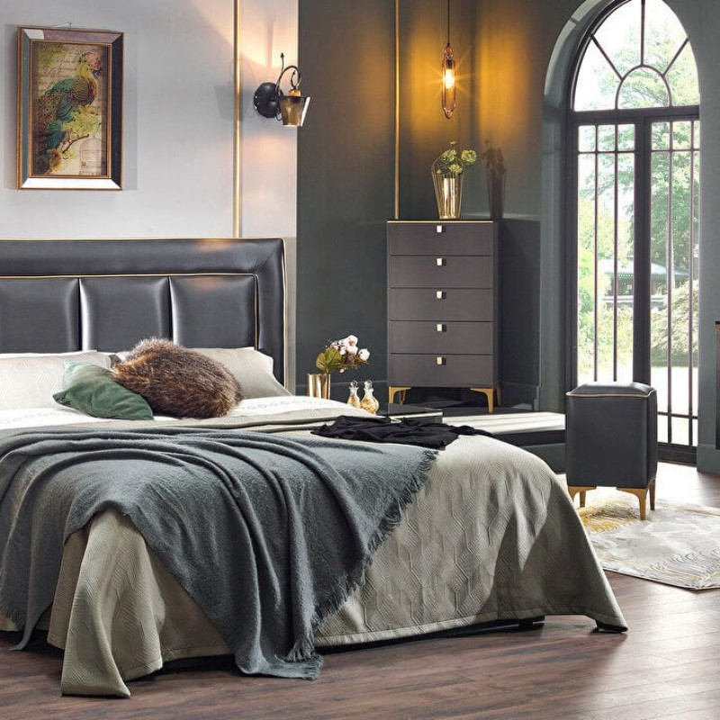 Prada Gray Queen Carlino Storage Bedroom Set