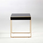 High Gloss Black Carlino gold Side Table