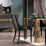 Marble/Black/Gold Carlino Dining Room Set