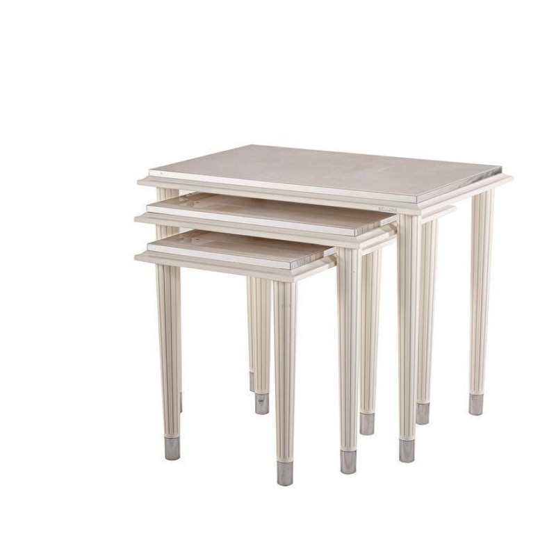 Gravita Nesting Table / Ivory Legs