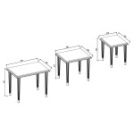 Gravita Nesting Table / Ivory Legs