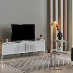 Chrome Gray Loretto TV Stand