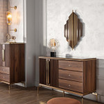 Walnut Queen Montego Storage Bedroom Set