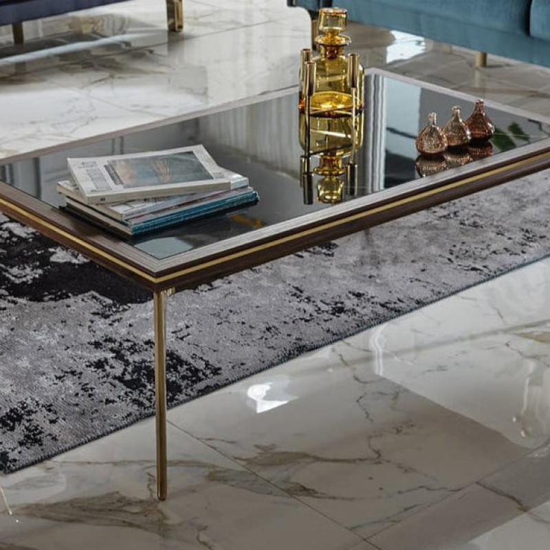 Walnut/Marble Montego Coffee Table